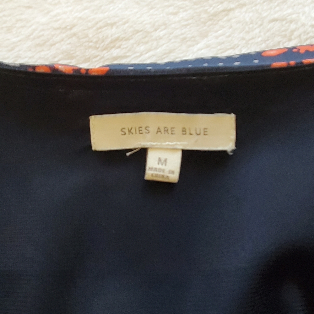 EUC - Skies Are Blue | 3/4 Sleeve Blouse Size M - Picture 8 of 9